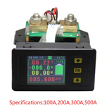 DC 120V 100A 200A 300A 500A LCD Combo Meter Voltage Current Monitoring Monitor-in Voltage Meters