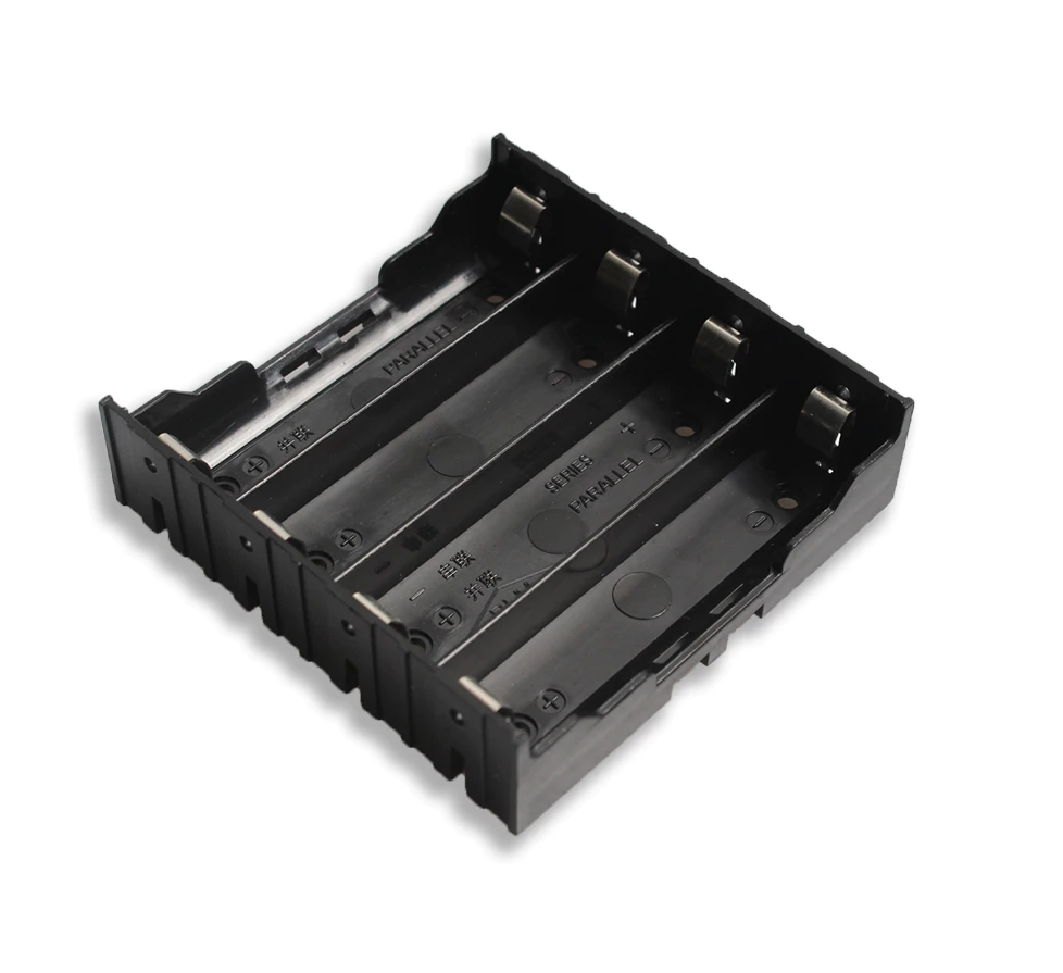 100PCS/lot Wholesale 18650 Battery Plastic Storage Box For 4x 3.7V 18650 Lithium Battery With 8Pin For Soldering Connect-in Battery Storage