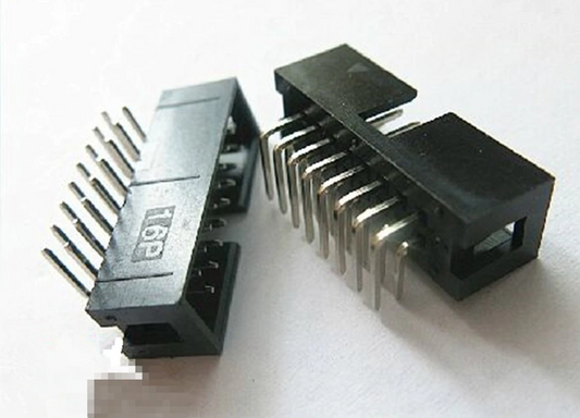 2.54mm DC3 16-Pin Right Angle Male IDC Socket Box Header, 2x8Pin | 20pcs/lot