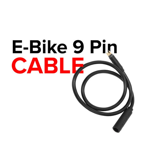 E-Bike Wheel Motor Extension Cable, 9 Pin Waterproof, Female to Male