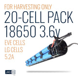 20-cell 36v 187Wh 5.2Ah Packs / Optional XT30-JST Mini Powerstrip